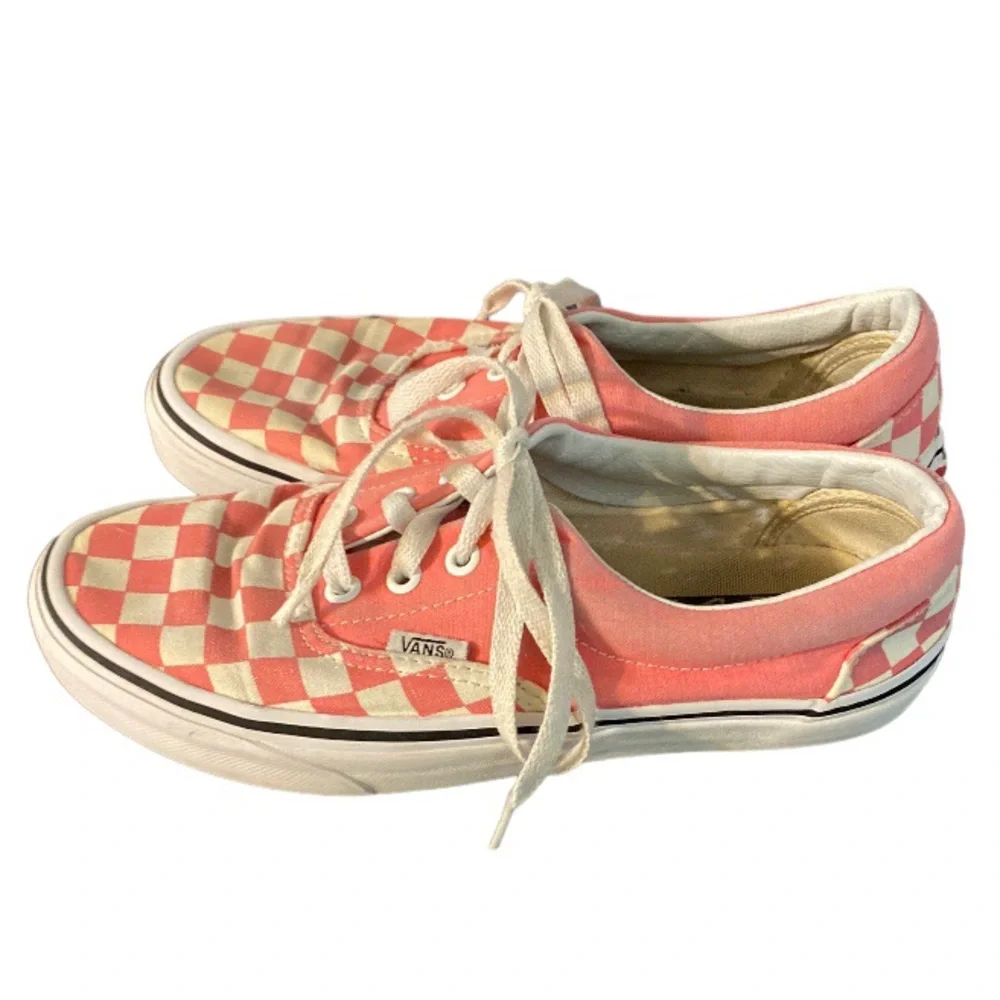 Pink Vans Era Womens Skate Shoes Sneaker Pink Strawberry Check  Checkerboard 7
